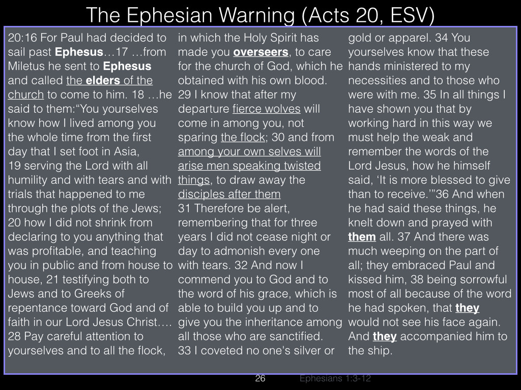 Ephesians 1 vs. 3-12.026